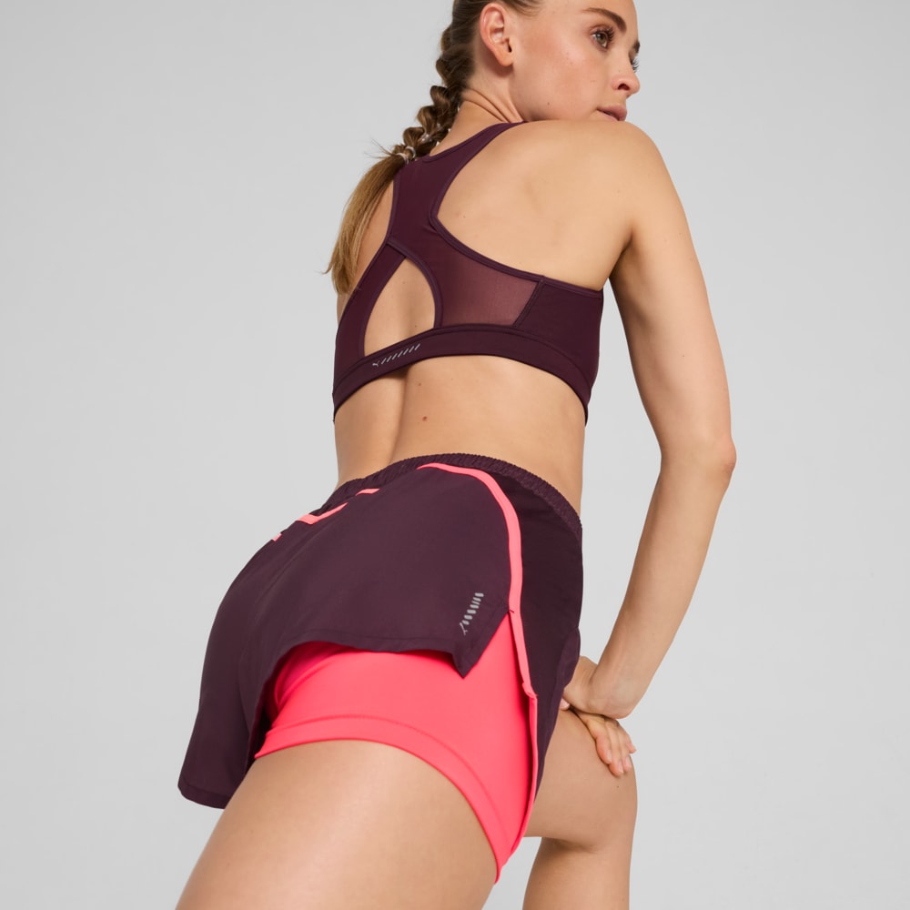 Изображение Puma Шорты RUN FAV Velocity 2-in-1 Shorts Women #2: Midnight Plum-Sunset Glow