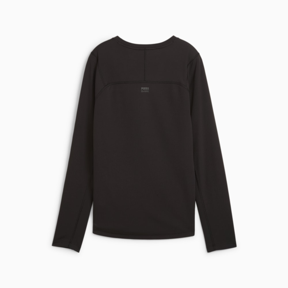 Зображення Puma Лонгслів SEASONS Long Sleeve Tee Women #2: Puma Black
