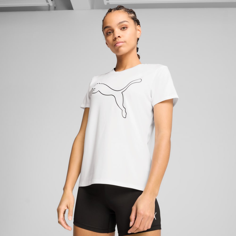 Изображение Puma Футболка TAD ESSENTIALS Logo Tee Women #1: Puma White