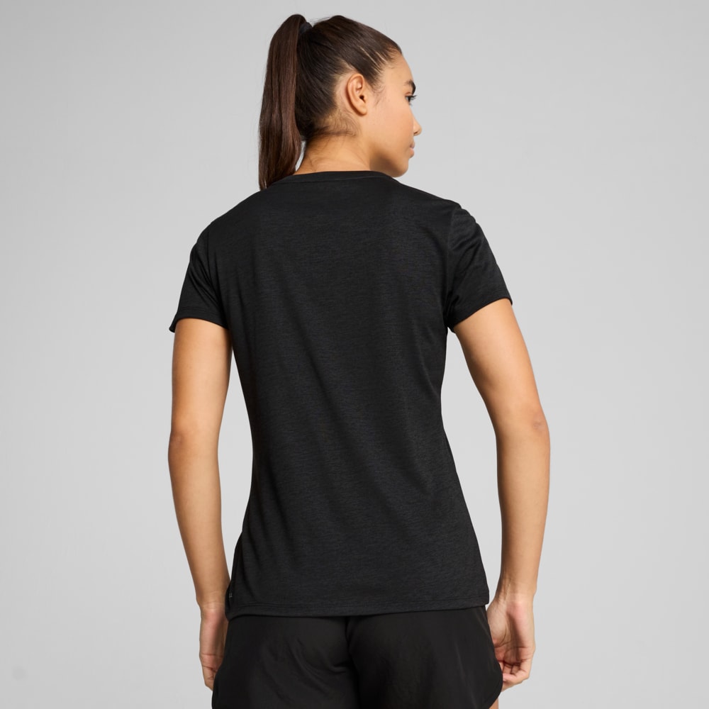 Изображение Puma Футболка TAD ESSENTIALS Heather Logo Tee Women #2: Puma Black Heather
