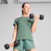 Изображение Puma Футболка TAD ESSENTIALS Heather Logo Tee Women #1: Green Moon Heather