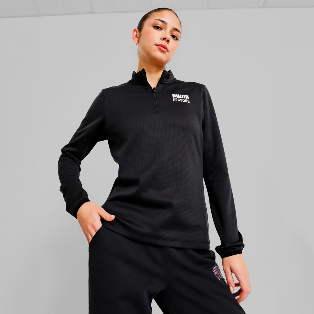 Imagen PUMA Polera Outdoor Inspired con cierre para mujer #1