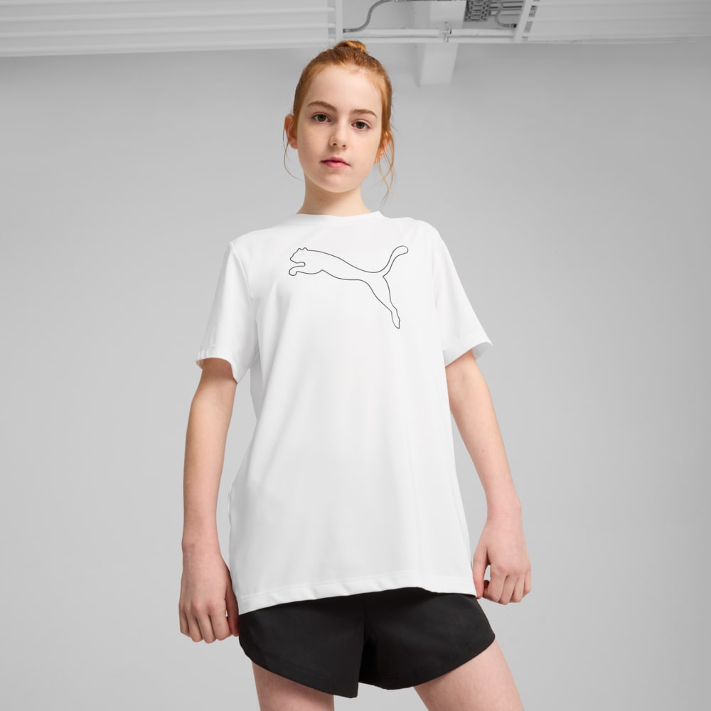 Зображення Puma Дитяча футболка Train All Day ESS Cat Logo Tee Youth #1: Puma White