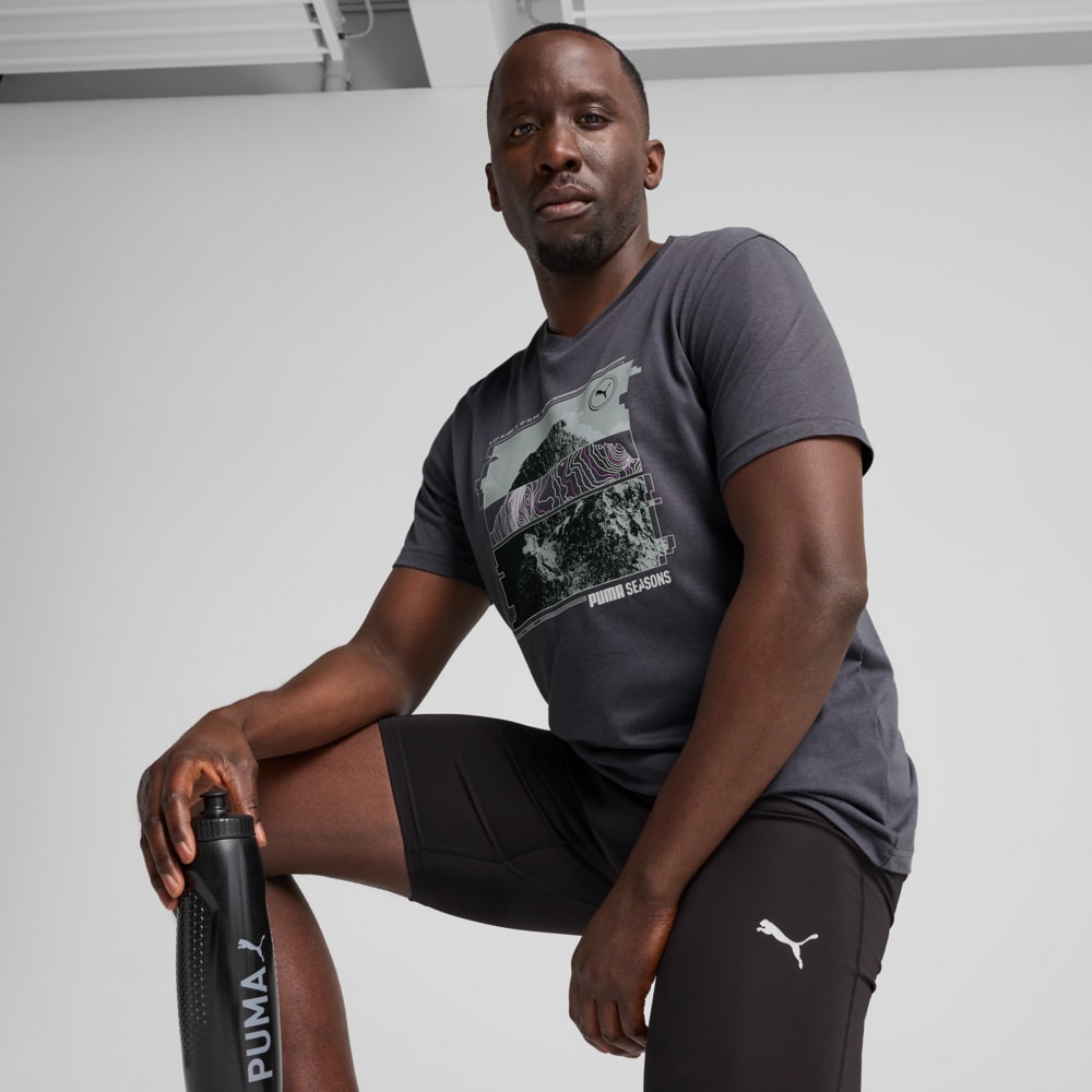 Зображення Puma Футболка GRAPHICS SEASONS Running Tee Men #1: Galactic Gray