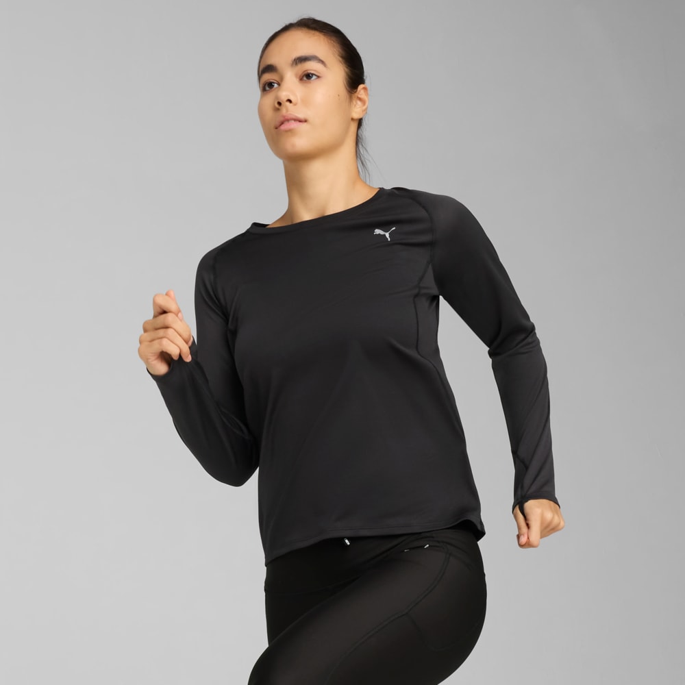 Изображение Puma Лонгслив VELOCITY Long Sleeve Running Top Women #1: Puma Black