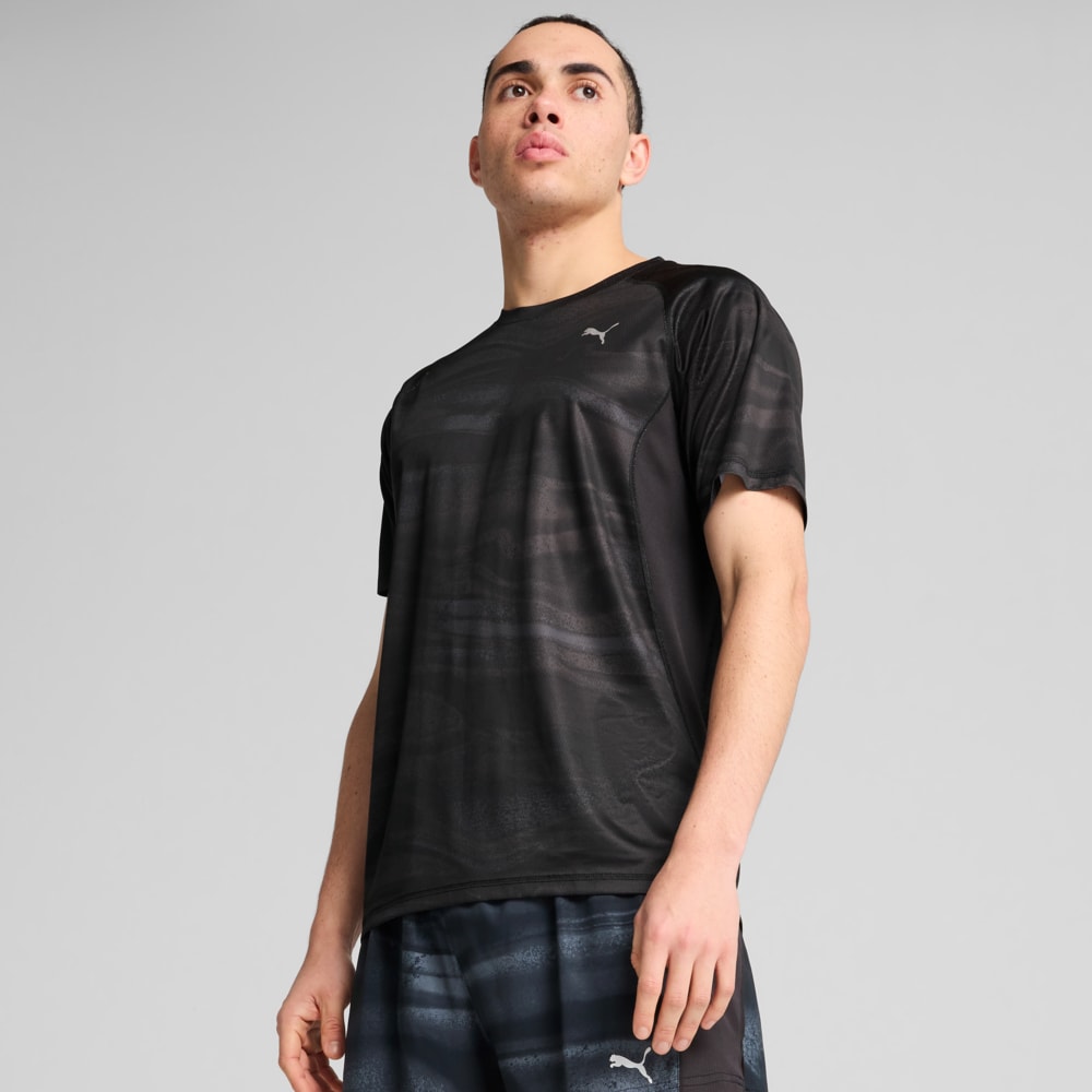 Зображення Puma Футболка VELOCITY All-Over Print Running Tee Men #1: Puma Black