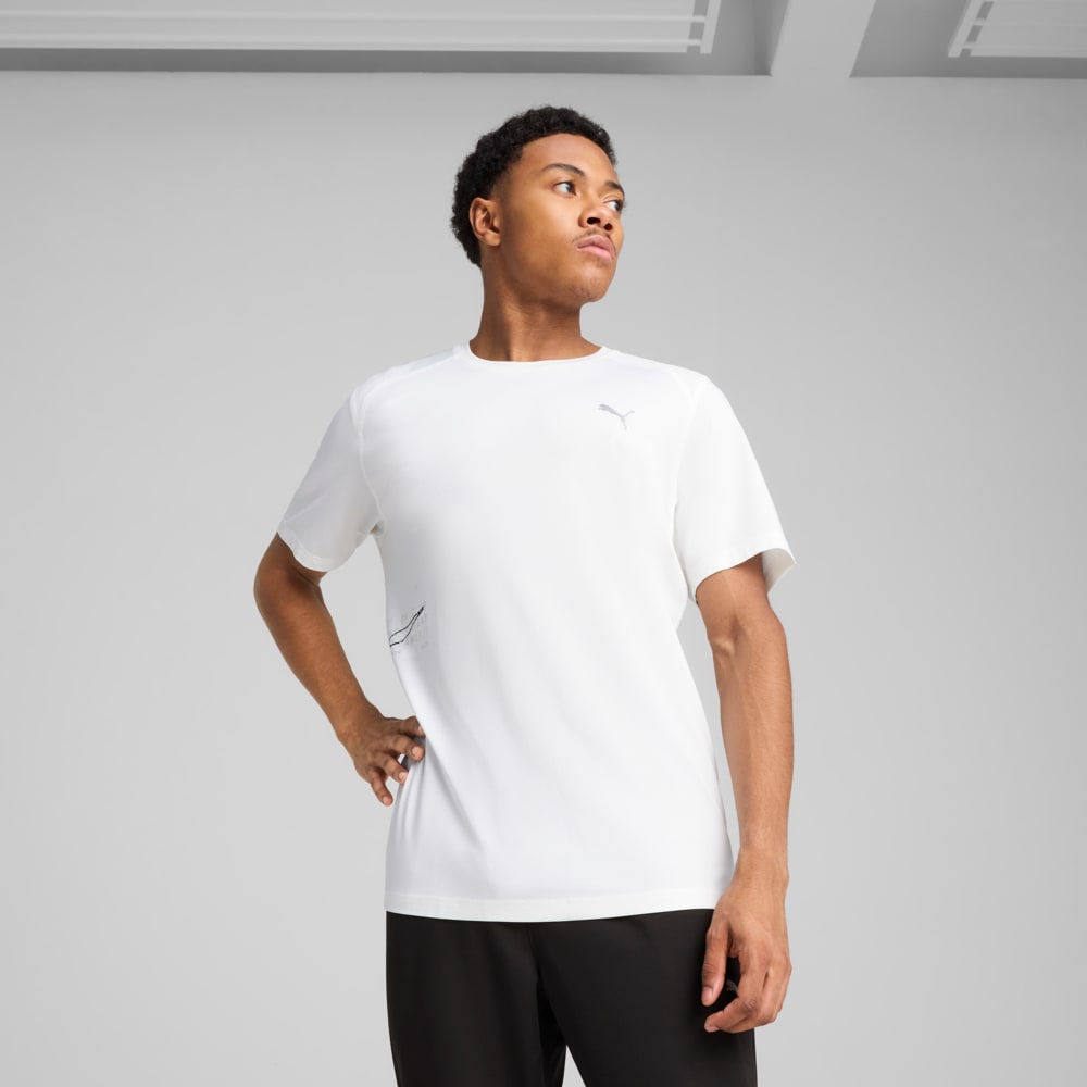 Зображення Puma Футболка Mesh Running Graphic Tee Men #1: Puma White