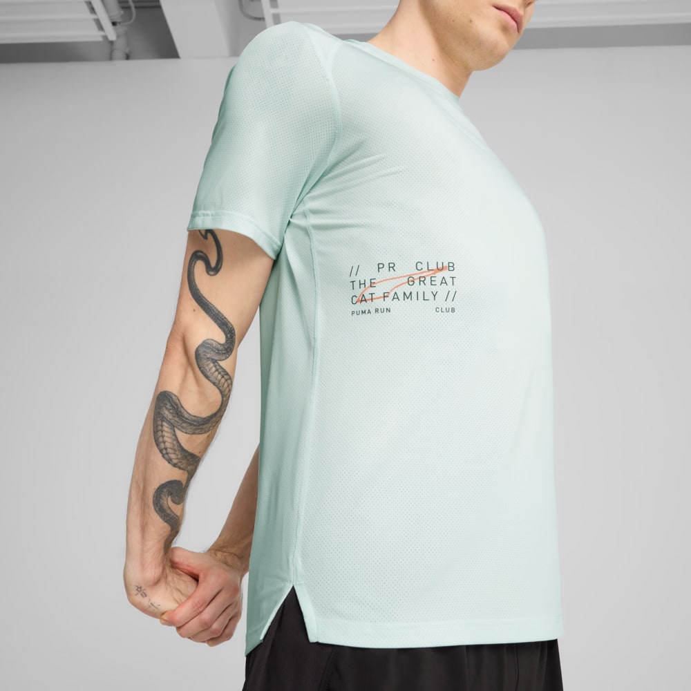 Изображение Puma Футболка Mesh Running Graphic Tee Men #2: Peaceful Blue