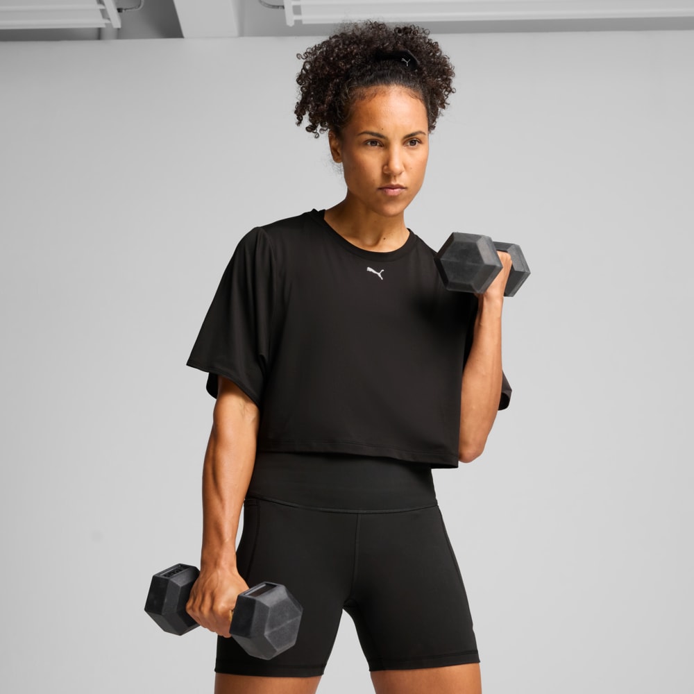 Изображение Puma Футболка CLOUDSPUN Mesh Tee Women #1: Puma Black