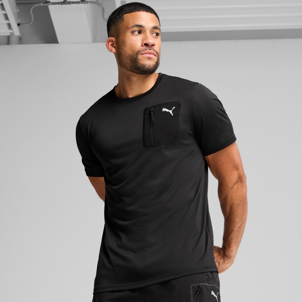 Изображение Puma Футболка PUMA FLEX Pocket Tee Men #1: Puma Black