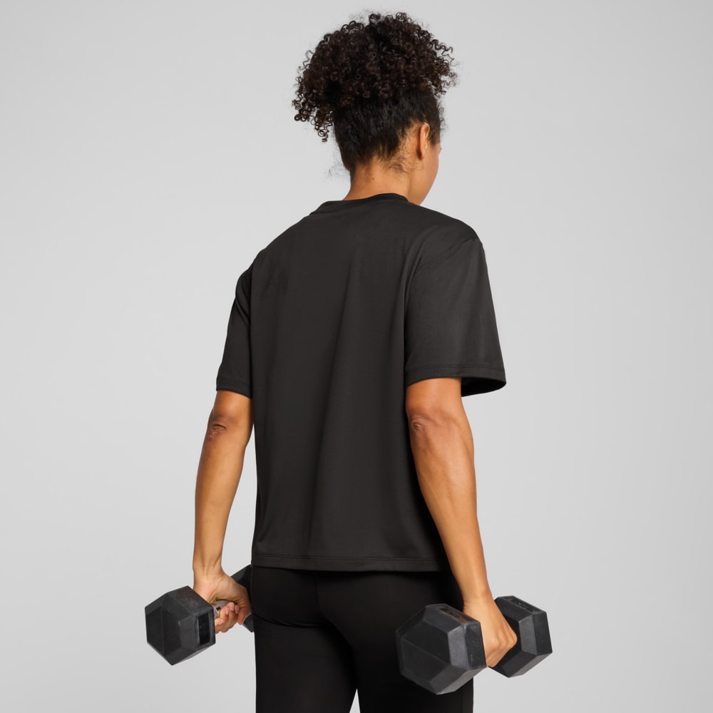 Изображение Puma Футболка Train All Day Essentials Relaxed Tee Women #2: Puma Black