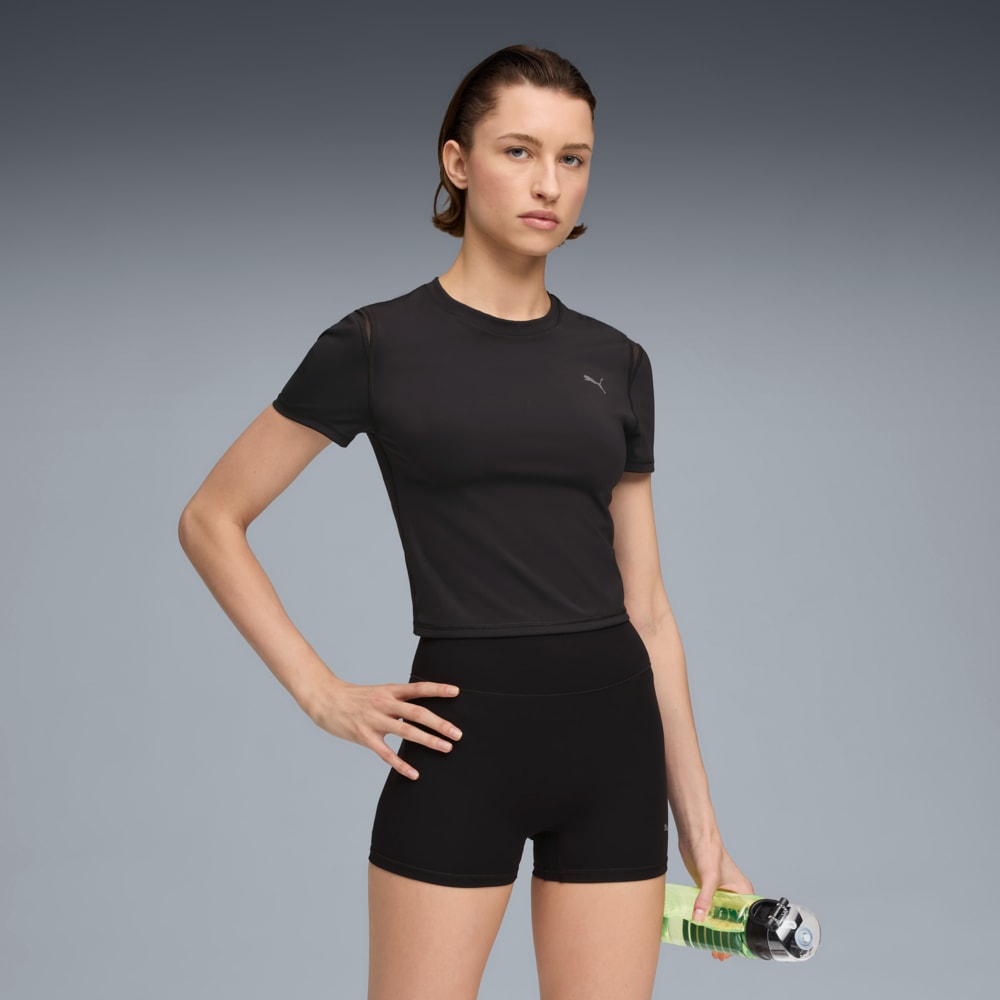 Изображение Puma Футболка PUMA SHAPE Baby Training Tee Women #1: Puma Black