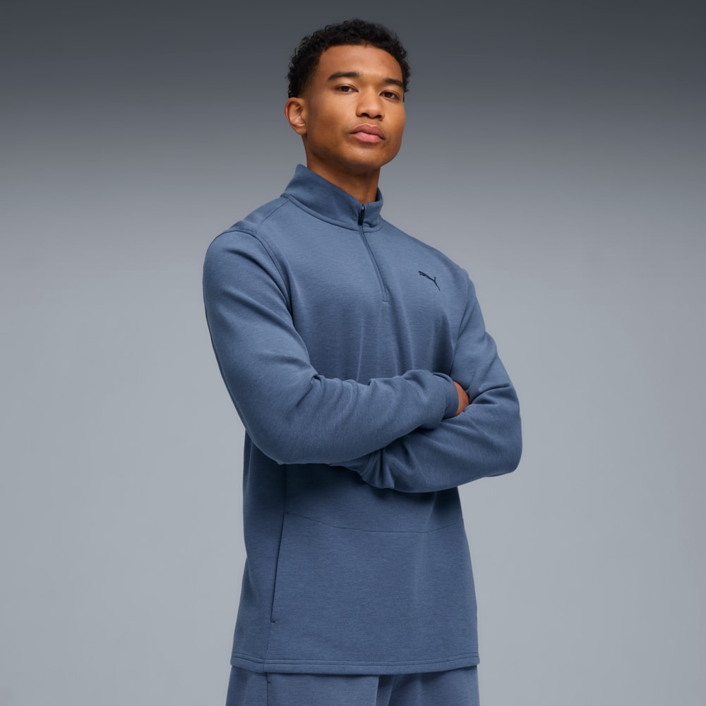 Изображение Puma Лонгслів CLOUDSPUN Quarter-Zip Training Top Men #1: Dark Indigo Heather