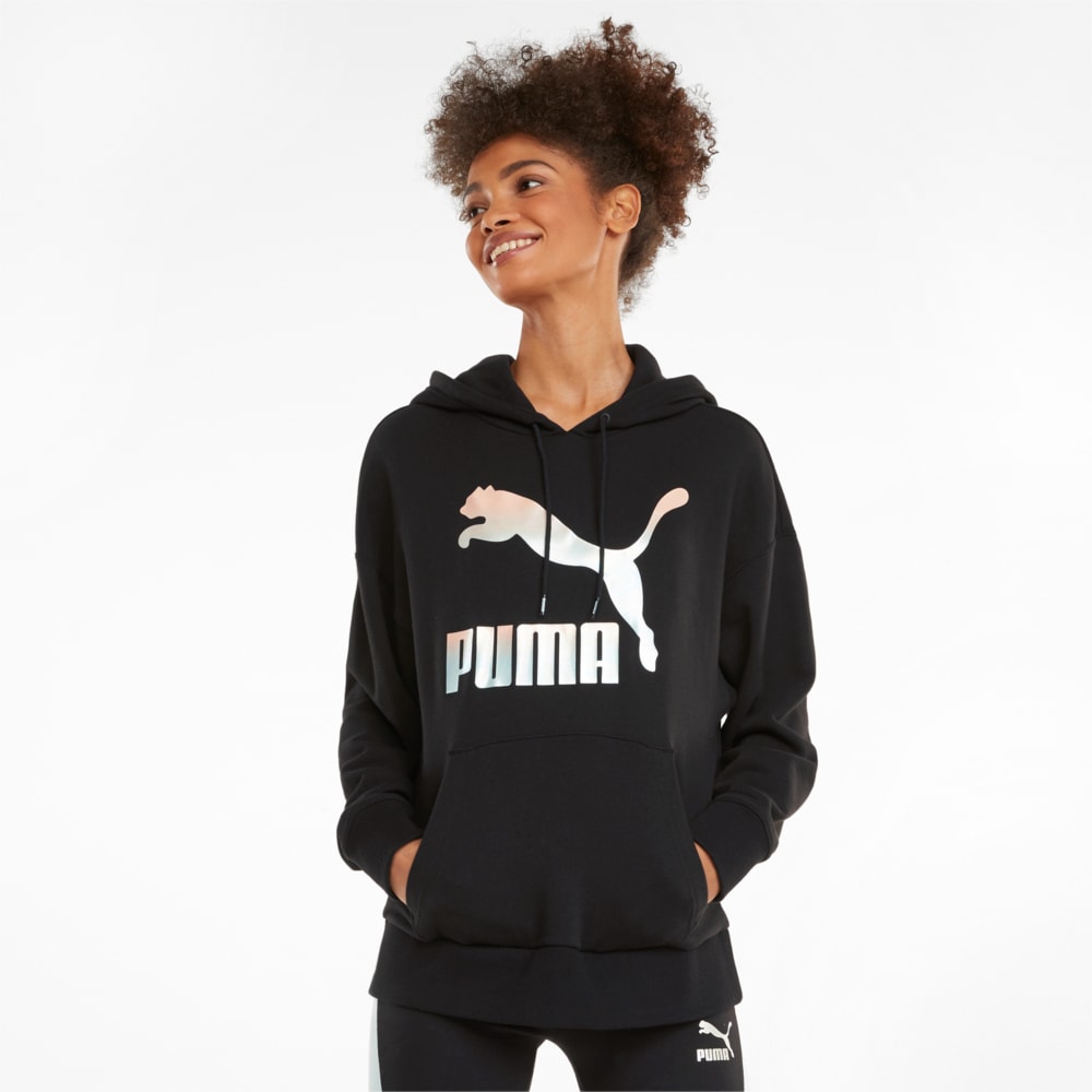 Зображення Puma Толстовка Classics Logo Women's Hoodie #1: Puma Black-Gloaming