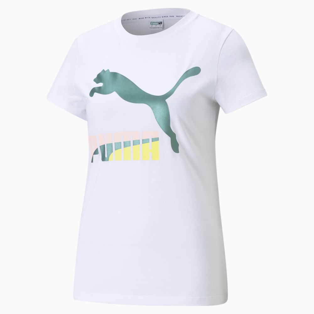 Зображення Puma Футболка Classics Logo Women's Tee #1: Puma White-multi