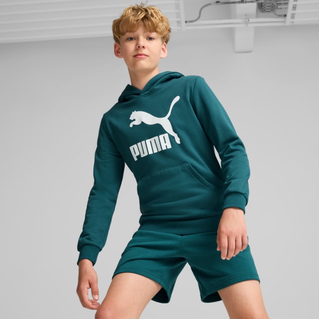 Imagen PUMA Polerón juvenil con logotipo y capucha Classics