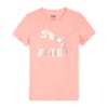 Изображение Puma Детская футболка Classics Logo Youth Tee #1: Apricot Blush