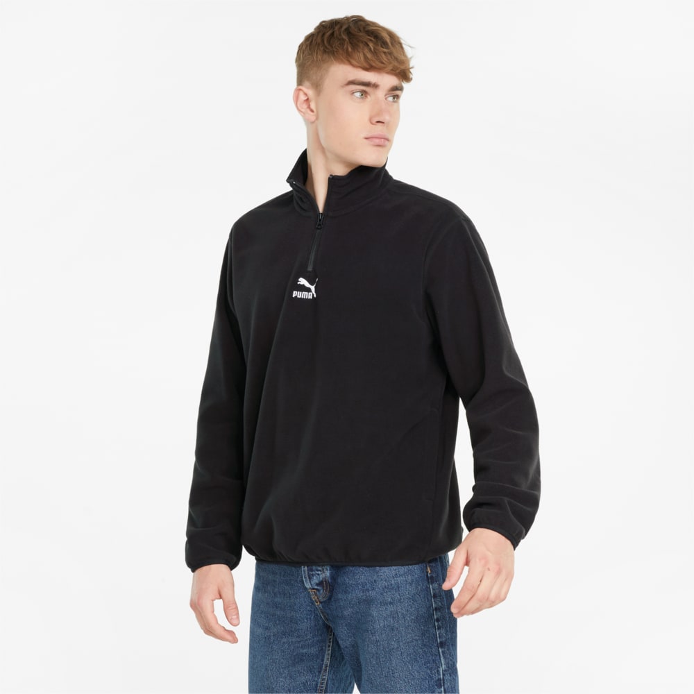 Зображення Puma Олімпійка Classics Polar Fleece Half-Zip Men's Jacket #1: Puma Black