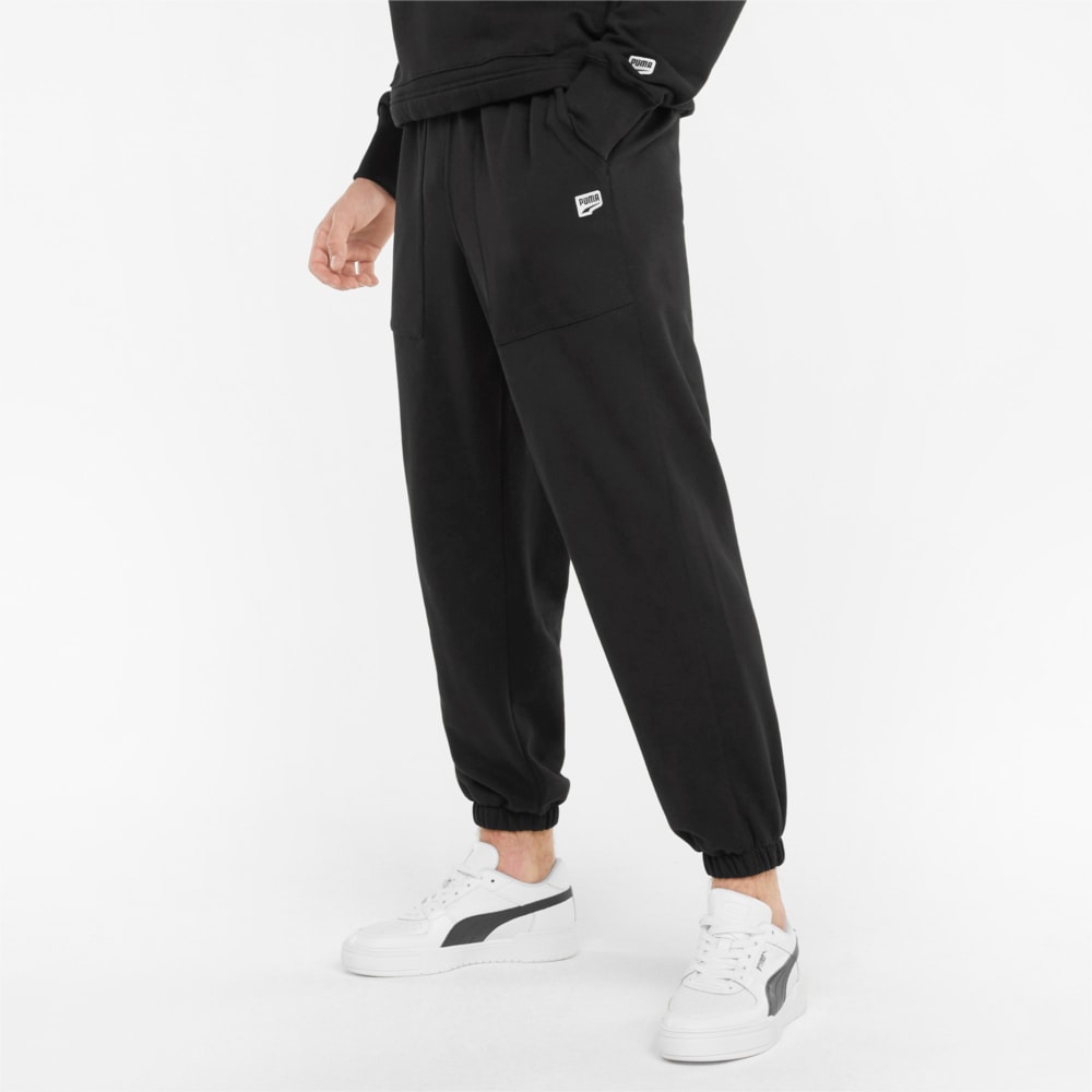 Зображення Puma Штани Downtown French Terry Men's Sweatpants #1: Puma Black