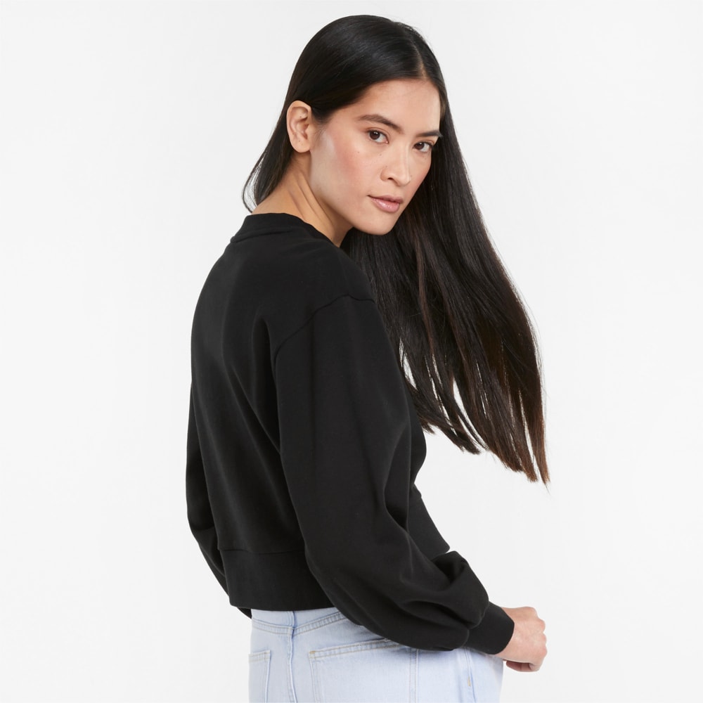 

PUMA - female - Толстовка Classics Puff Sleeve Crew Neck Women' Sweatshirt – Puma Black –, Черный