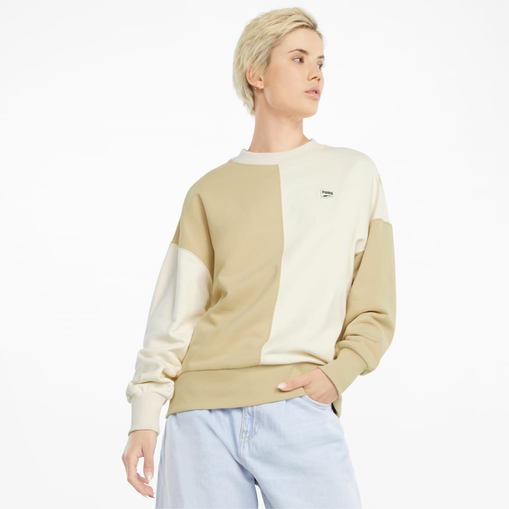 фото Толстовка downtown french terry oversized women's sweatshirt puma