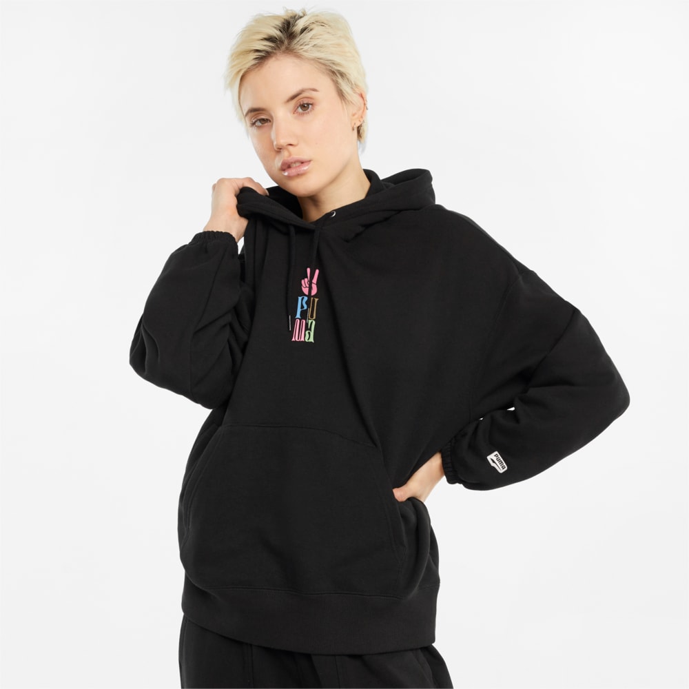 Зображення Puma Толстовка Downtown Graphic Women's Hoodie #1: Puma Black