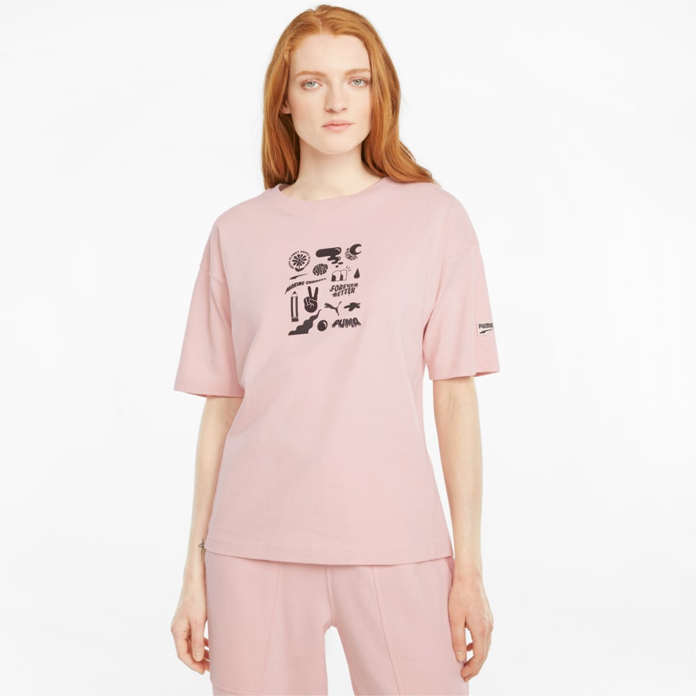 Зображення Puma Футболка Downtown Graphic Women's Tee #1: Lotus