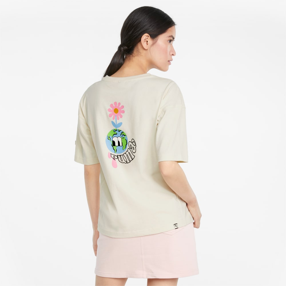 

PUMA - female - Футболка Downtown Graphic Women's Tee – Ivory Glow –, Желтый