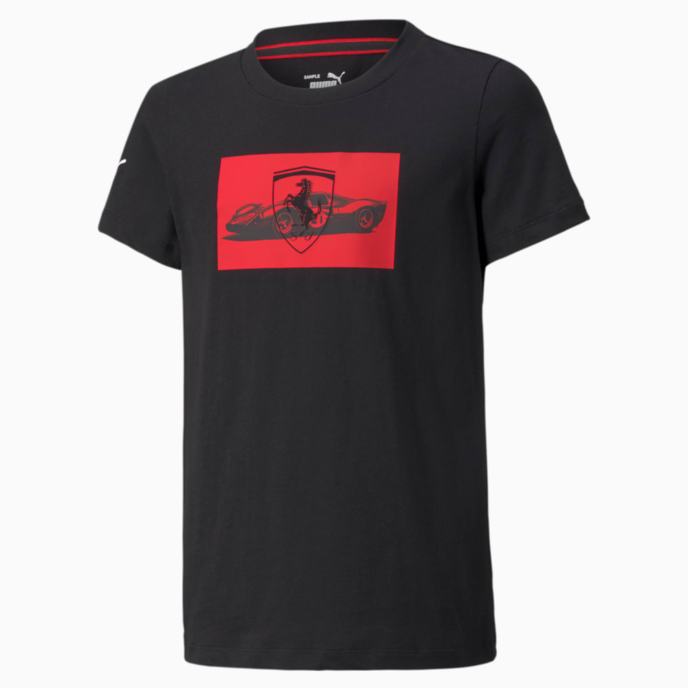 фото Детская футболка scuderia ferrari race chequered flag youth tee puma