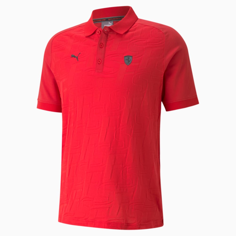 фото Поло scuderia ferrari style jacquard men's polo shirt puma