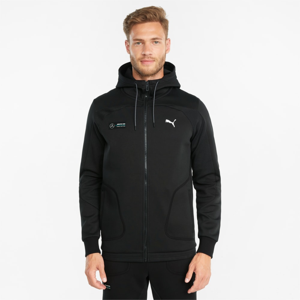 Зображення Puma Толстовка Mercedes F1 Hooded Men's Sweat Jacket #1: Puma Black