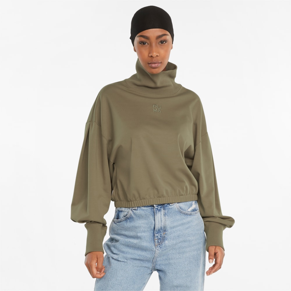 Зображення Puma Толстовка Infuse High-Neck Women's Sweater #1: Covert Green