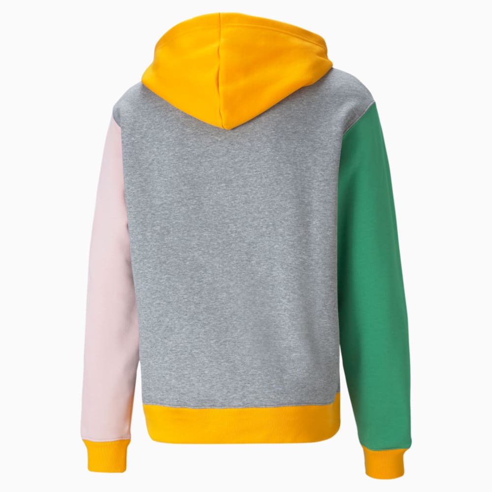 Зображення Puma Толстовка Combine Men’s Basketball Hoodie #2: Medium Gray Heather-Amazon Green