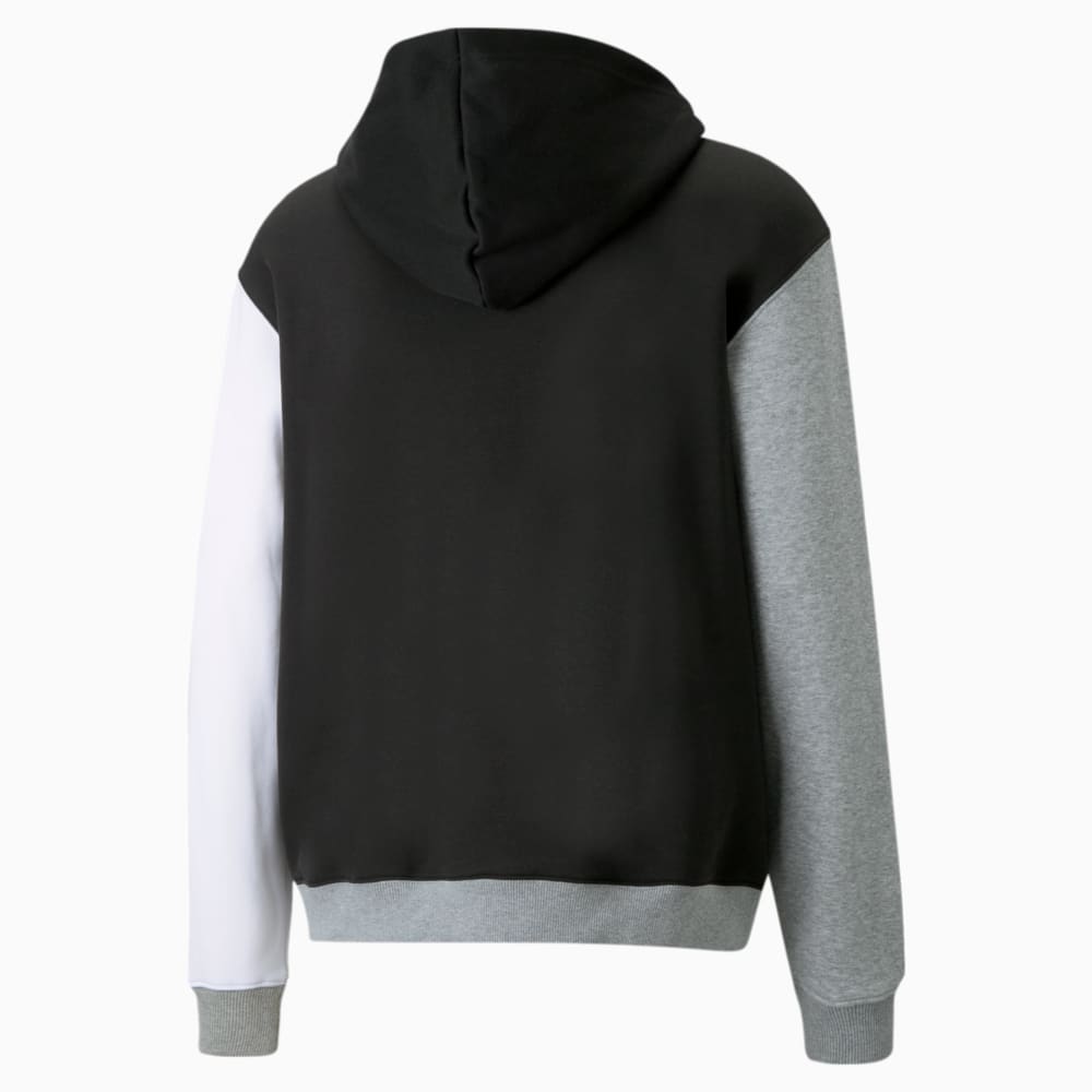 Изображение Puma Толстовка Combine Men's Basketball Hoodie #2: Puma Black-Medium Gray Heather