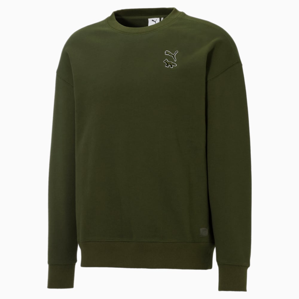 PUMA x MAISON KITSUNE Crew Neck Sweatshirt 80 Blue Rifle Green Puma 532324 94