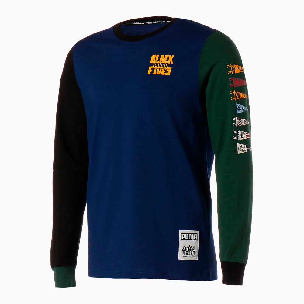 фото Футболка с длинным рукавом puma x black fives barnstorming long sleeve men's basketball tee