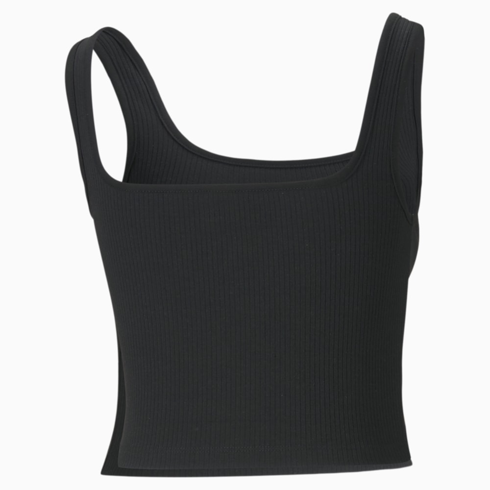 Зображення Puma Топ Classics Ribbed Women's Bralette #2: Puma Black