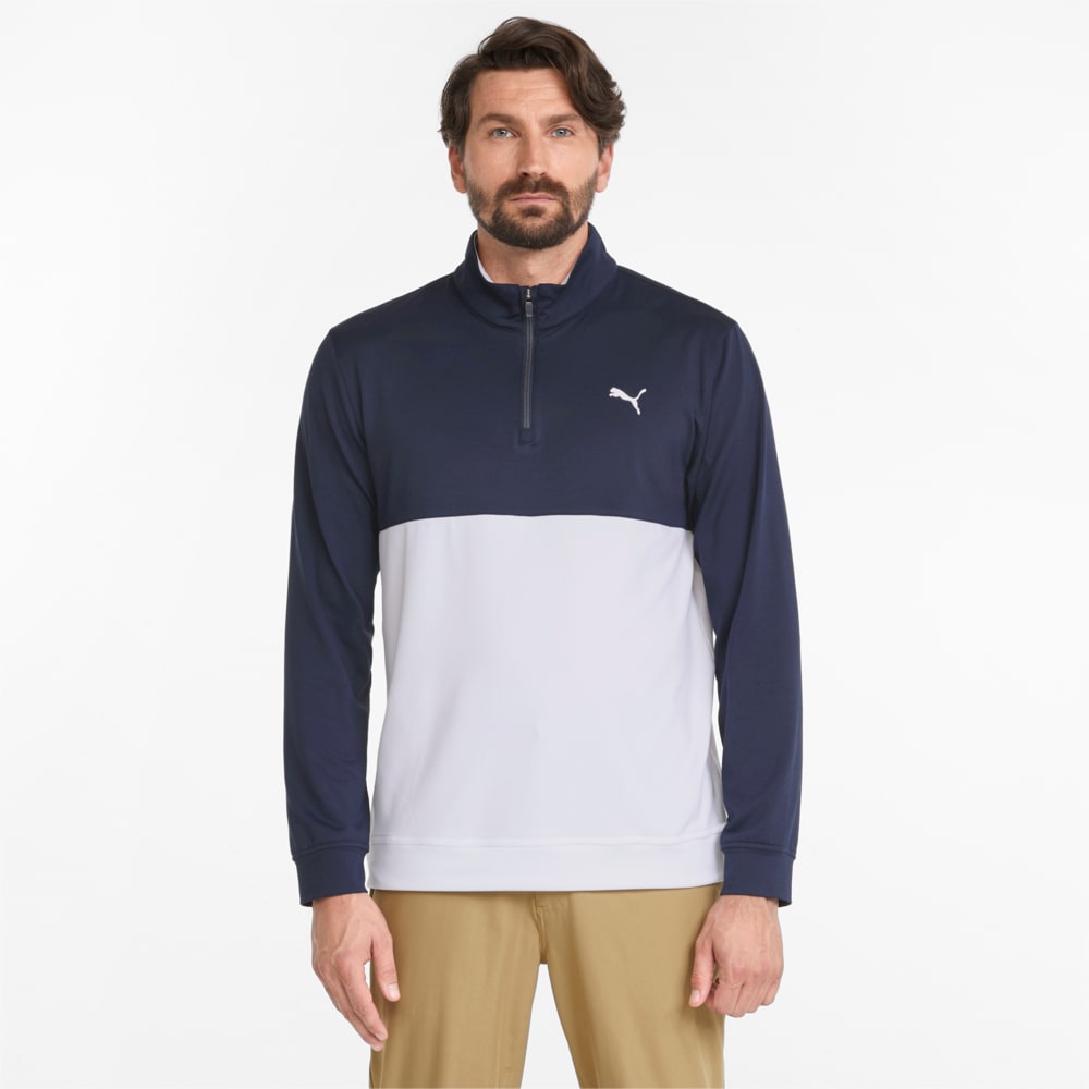 Image Puma Gamer Colourblock Quarter-Zip Men’s Golf Pullover #1