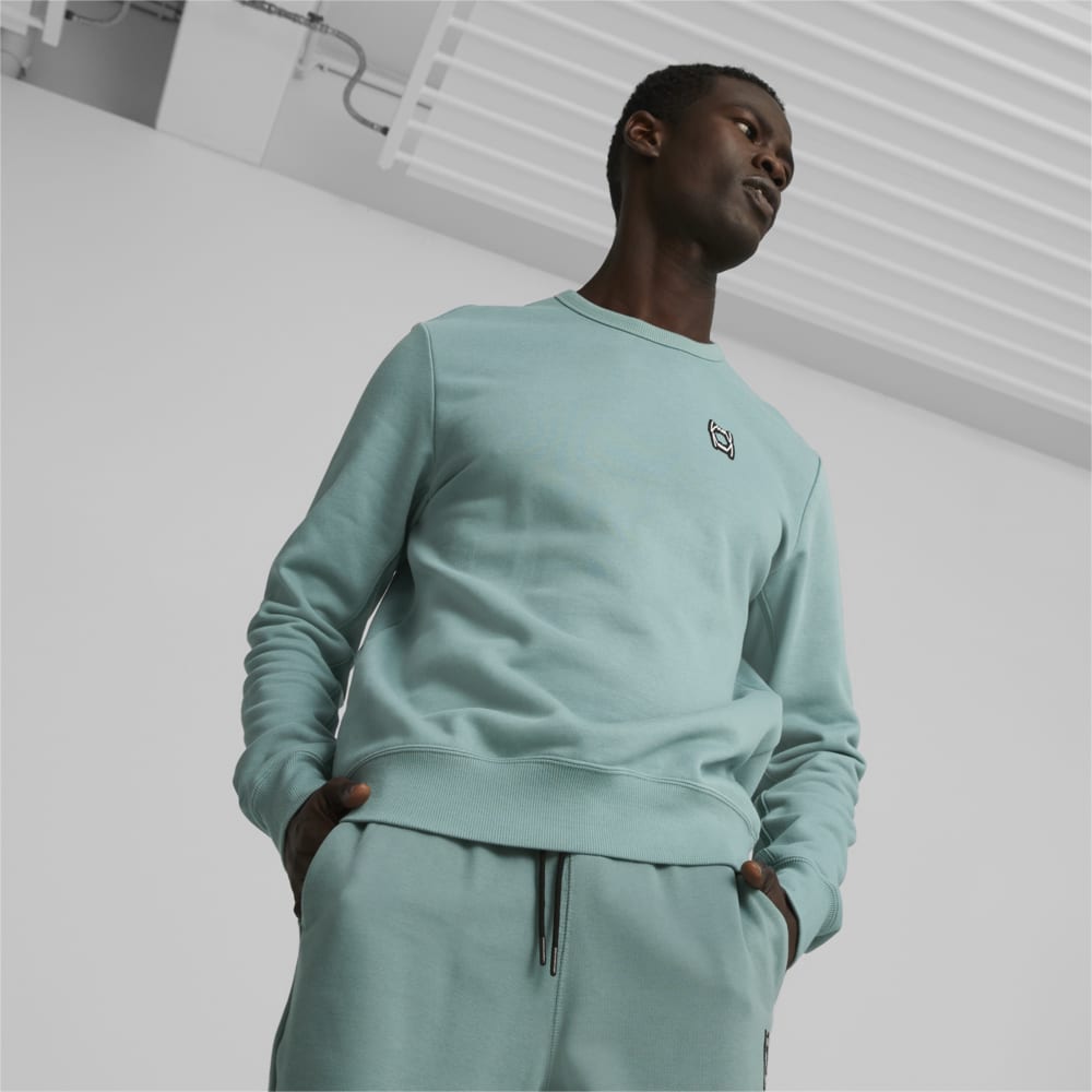 Изображение Puma Свитшот Pivot Crew EMB Men's Basketball Pullover #1: Adriatic