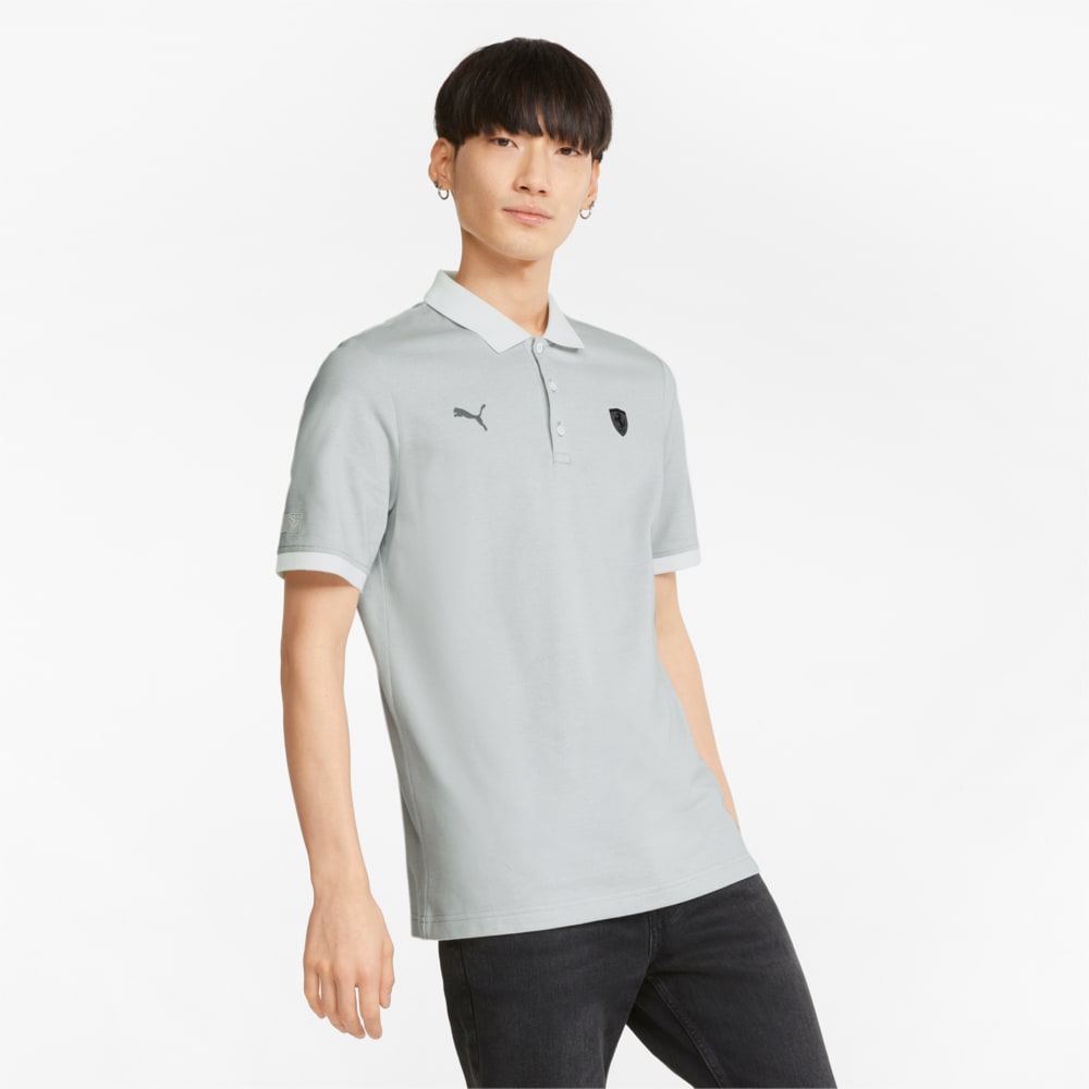 Зображення Puma Поло Scuderia Ferrari Style Two-Tone Men's Polo Shirt #1: Puma White