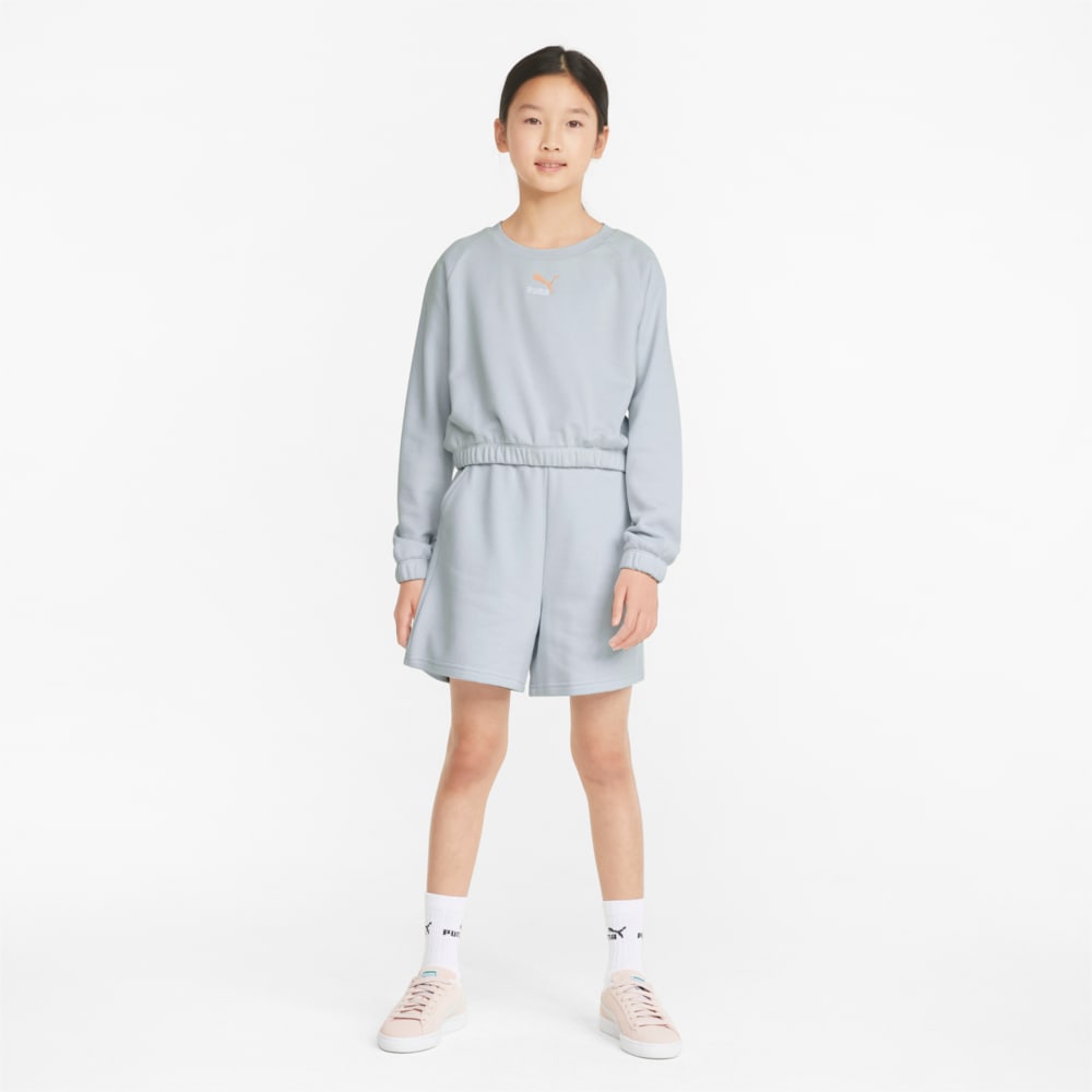 фото Детская толстовка grl cropped crew neck youth sweater puma