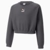 Изображение Puma Детский свитшот GRL Cropped Crew Neck Youth Sweater #5: Asphalt