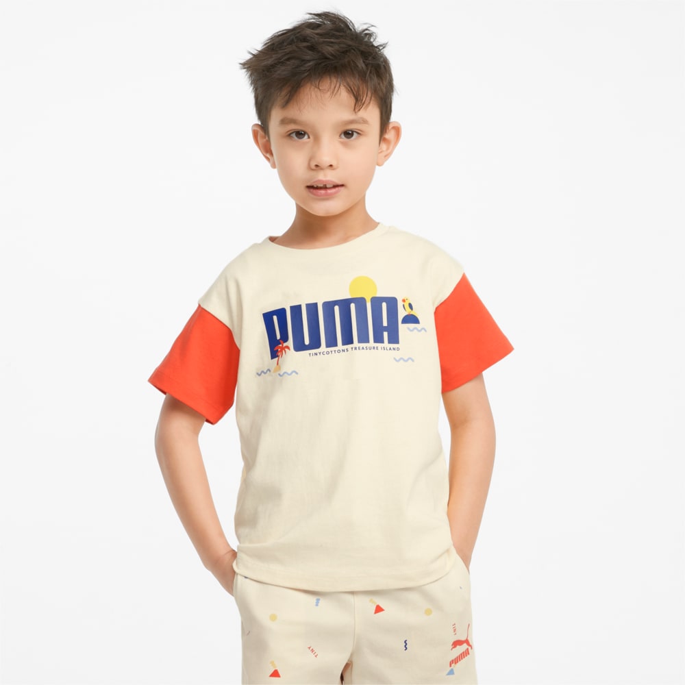 Изображение Puma Детская футболка PUMA x TINY Colourblock Kids' Tee #1