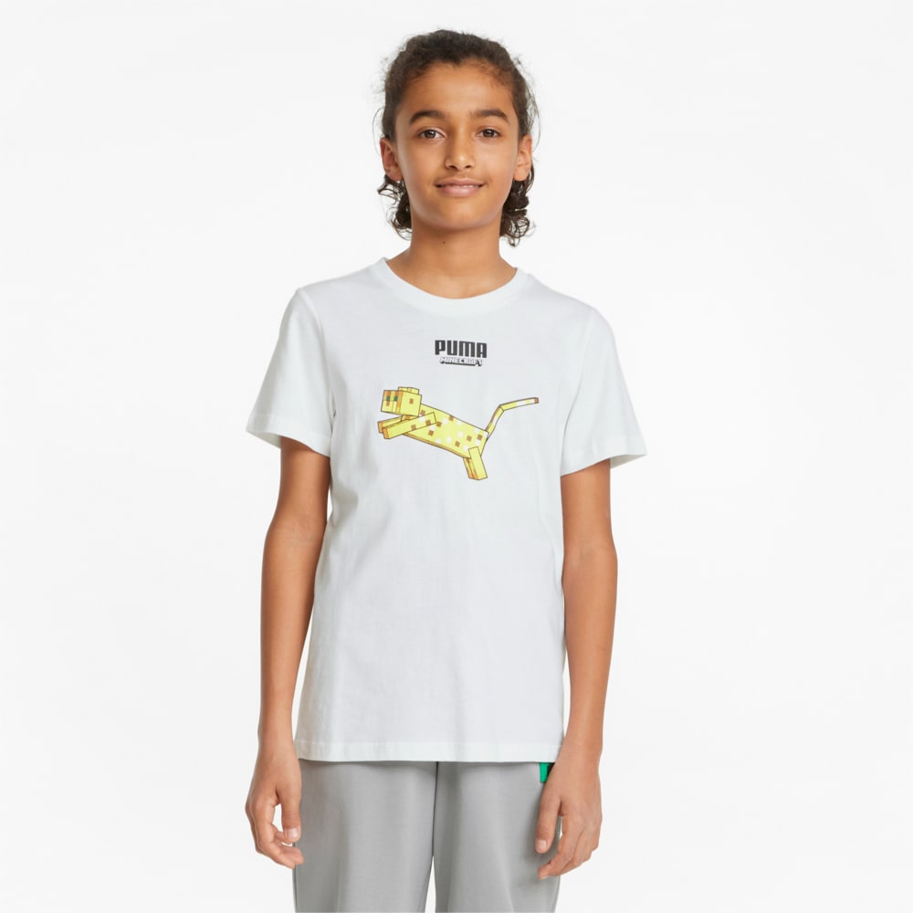 Зображення Puma Дитяча футболка PUMA x MINECRAFT Graphic Youth Tee #1: Puma White