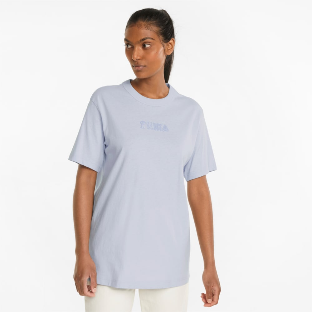 Изображение Puma Футболка Downtown Relaxed Graphic Women's Tee #1