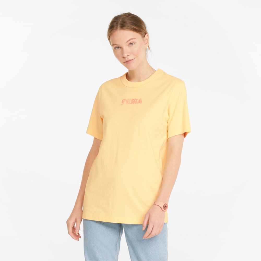 Изображение Puma Футболка Downtown Relaxed Graphic Women's Tee #1: Anise Flower