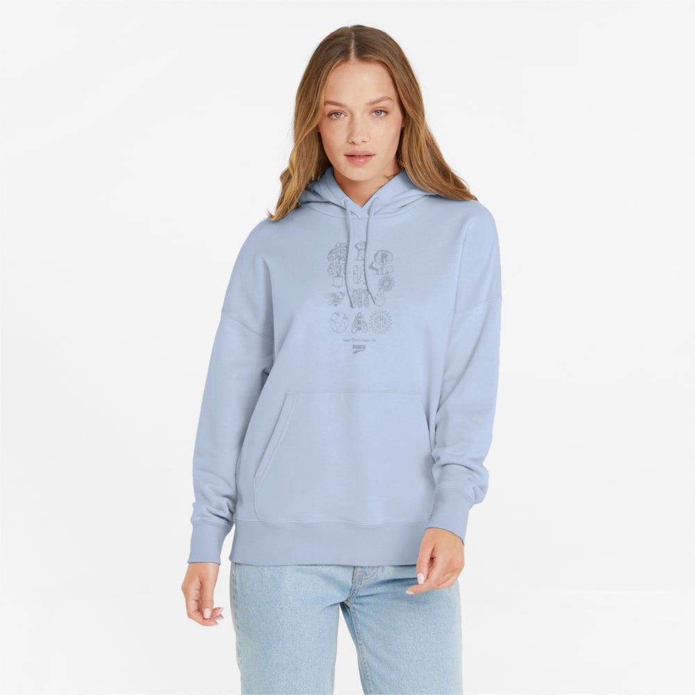 Изображение Puma Толстовка Downtown Relaxed Women's Hoodie #1: Arctic Ice