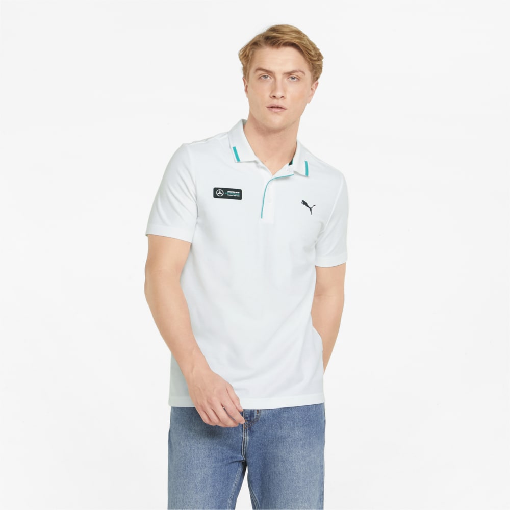 Зображення Puma Поло Mercedes F1 Basic Men's Polo Shirt #1: Puma White