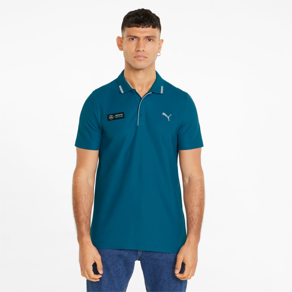 Зображення Puma Поло Mercedes F1 Basic Men's Polo Shirt #1: blue coral