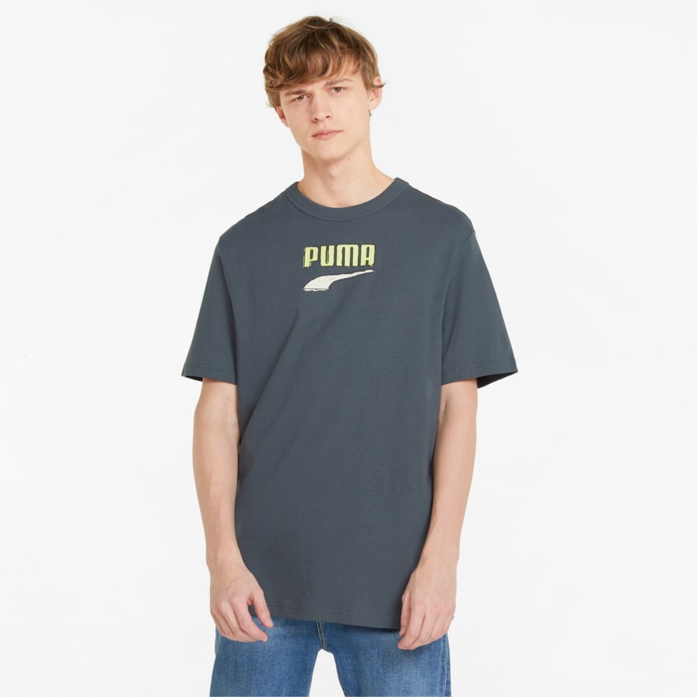 Изображение Puma Футболка Downtown Logo Crew Neck Men's Tee #1: Dark Slate